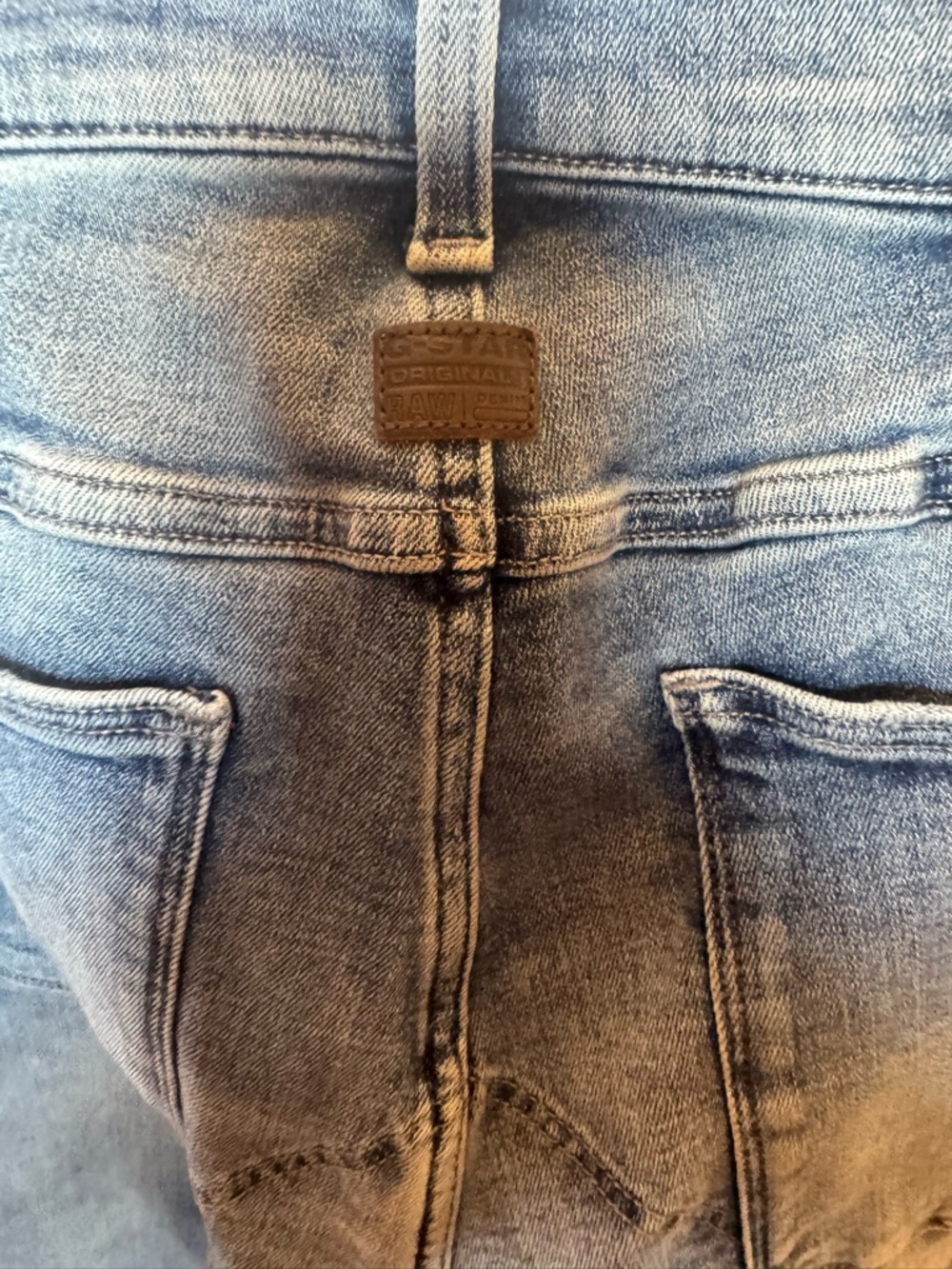 G-Star 3D -5620 Zip Knee Slim Moto Jeans in Faded Blue - Picture 5 of 8